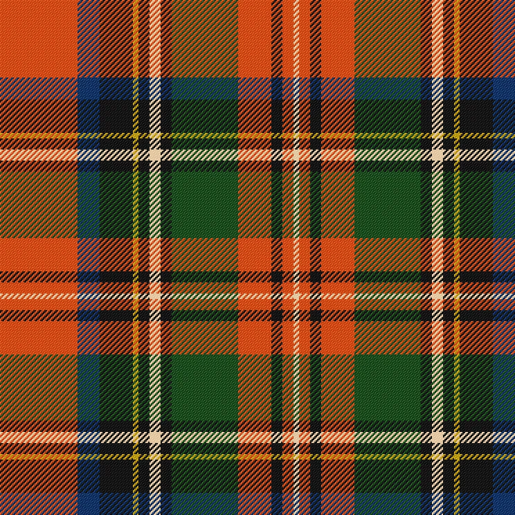 Tartan of Prince Charles Edward Stuart in the Ancient palette