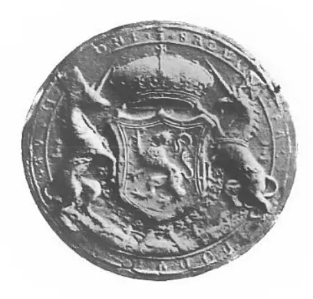 The Scottish Lion on first seal of Mary, Queen of Scots